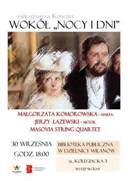 Koncert „Wokół "Nocy i dni" na harfę i smyczki" - ul. Kolegiacka 3