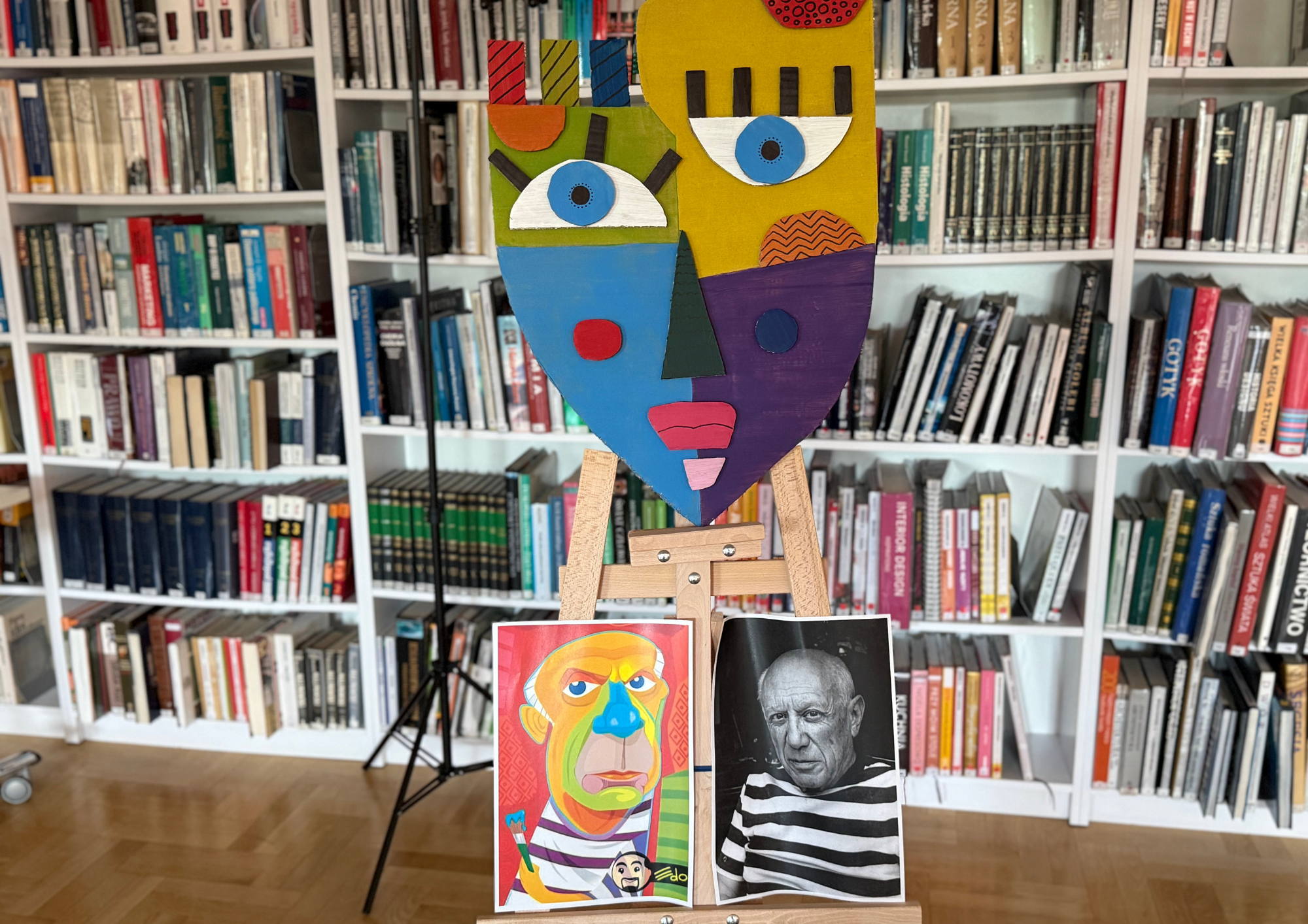 Zdjęcie materiałów przygotowanych na warsztaty Mali wielcy - Pablo Picasso